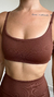 Conjunto de Top e Short meia Coxa Basic - Marrom na internet