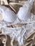 Conjunto de lingerie de renda com bojo - Branco