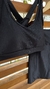 Conjunto canelado de top e short sem bolso - Preto na internet