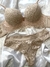 Conjunto rendado com bojo - Nude - comprar online