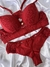 Conjunto de lingerie de renda e microfibra com bojo - Rubi - comprar online