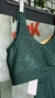 Conjunto canelado de top e short com bolso - Verde Bonsai - Use Lunna Store