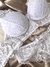 Conjunto de lingerie de renda com bojo - Branco na internet