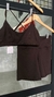 Imagem do Conjunto de top e short sem bolso meia coxa Basic - Café