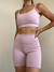 Conjunto de Short Meia Coxa Blackout - Rosa Blush - loja online