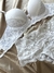 Conjunto de lingerie de renda e microfibra com bojo - Branco na internet