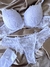 Conjunto de lingerie de renda com bojo - Branco