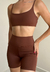 Conjunto de Top e Short meia Coxa Basic - Marrom - comprar online