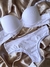 Conjunto de lingerie básico de microfibra - Branco