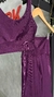 Conjunto canelado de top e calça com bolso - Açaí - Use Lunna Store