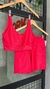 Conjunto canelado de top e short meia coxa sem bolso - Lichia - Use Lunna Store