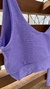 Conjunto canelado de top e short com bolso - Lilás - Use Lunna Store