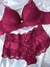 Conjunto de lingerie de renda com bojo - Te quero