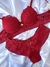 Conjunto de lingerie de renda e microfibra com bojo - Rubi