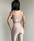Conjunto modelador canelado de top e calça - Chocolate - loja online