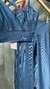 Conjunto canelado de top e calça sem bolso - Azul Jeans - Use Lunna Store