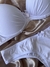 Conjunto de lingerie de microfibra com bojo plissado - Branco na internet
