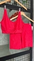 Conjunto canelado de top e short meia coxa sem bolso - Lichia - comprar online
