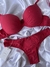 Conjunto de lingerie de microfibra com bojo plissado - Lichia