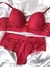 Conjunto de lingerie de renda e microfibra com bojo - Lichia