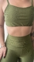 Conjunto canelado de top e short sem bolso - Verde Musgo - loja online