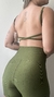Conjunto canelado de top e short sem bolso - Verde Musgo - Use Lunna Store