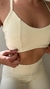 Conjunto de top e short sem bolso meia coxa Basic - Marfim na internet