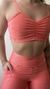 Conjunto canelado de top e calça com bolso - Goiaba na internet