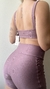 Imagem do Conjunto canelado de top e short com bolso - Blueberry