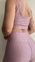 Conjunto canelado de top e calça sem bolso - Malva - Use Lunna Store