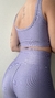 Conjunto canelado de top e calça sem bolso - Lilás - loja online