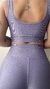 Imagem do Conjunto canelado de top e calça sem bolso - Lilás