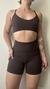 Conjunto de top e short sem bolso meia coxa Basic - Café na internet