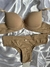 Conjunto de lingerie básico de microfibra - Chocolate - comprar online