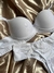 Conjunto de lingerie básico de microfibra - Branco