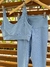 Conjunto canelado de top e calça - Azul Serenity - Use Lunna Store