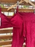 Conjunto canelado de top e calça com bolso - Carmin na internet