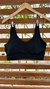 Top canelado alça larga - Preto - comprar online
