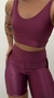 Conjunto canelado de top e short com bolso - Amora - comprar online