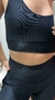 Imagem do Conjunto canelado de top e short com bolso - Preto