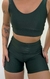 Conjunto canelado de top e short com bolso - Verde Bonsai - loja online