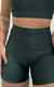 Conjunto canelado de top e short com bolso - Verde Bonsai