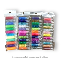 APLIQUES Y GLITTER PARA UÑAS COD.07337