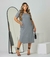 Vestido maya Plus Size mídi C/bolsos laterais. CINZA MESCLA - comprar online