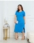 Vestido maya Plus Size mídi C/bolsos laterais. AZUL CAPRI - loja online