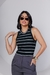 Regata Inspiração Zara - Preta Listrada