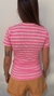 T-shirt Inspiração Zara - Rosa listrada - comprar online