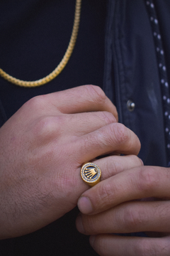 Anillo corona CZ - Golden Luxury mayorista