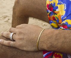 Pulsera Cubana Plana 3mm - Golden Luxury mayorista