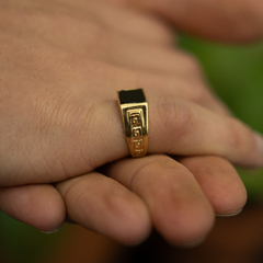Anillo Onix - Golden Luxury mayorista